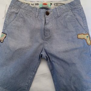 Striped blue and white shorts